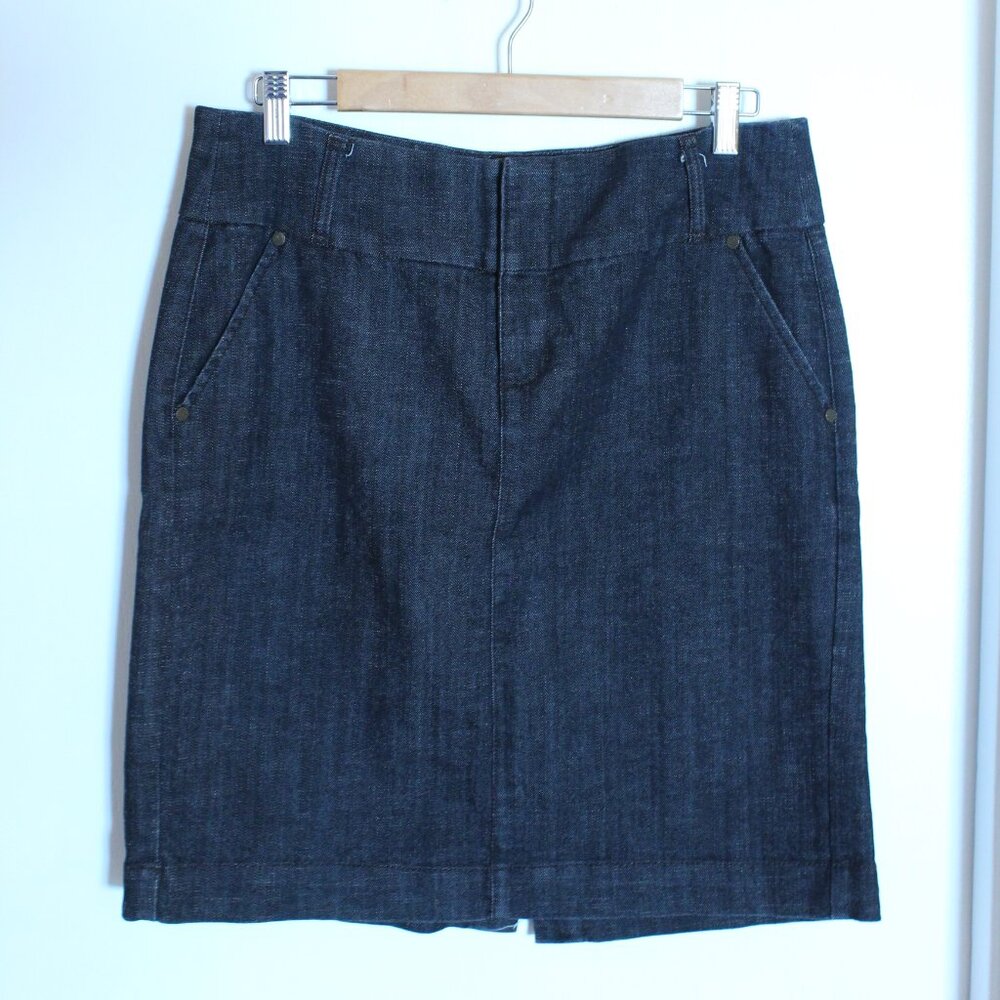 Stretch denim miniskirt